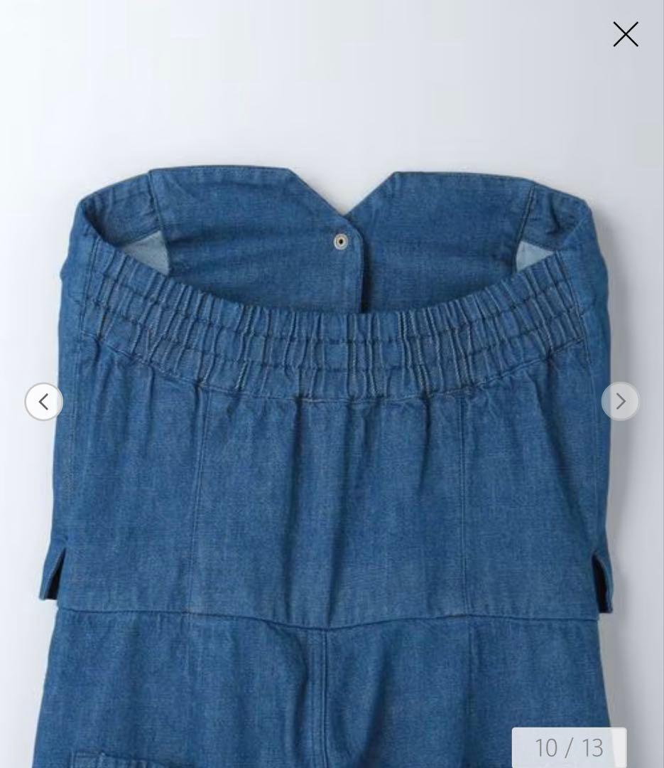 今期完売品　6(ROKU)デニム ビスチェ オールインワン　38