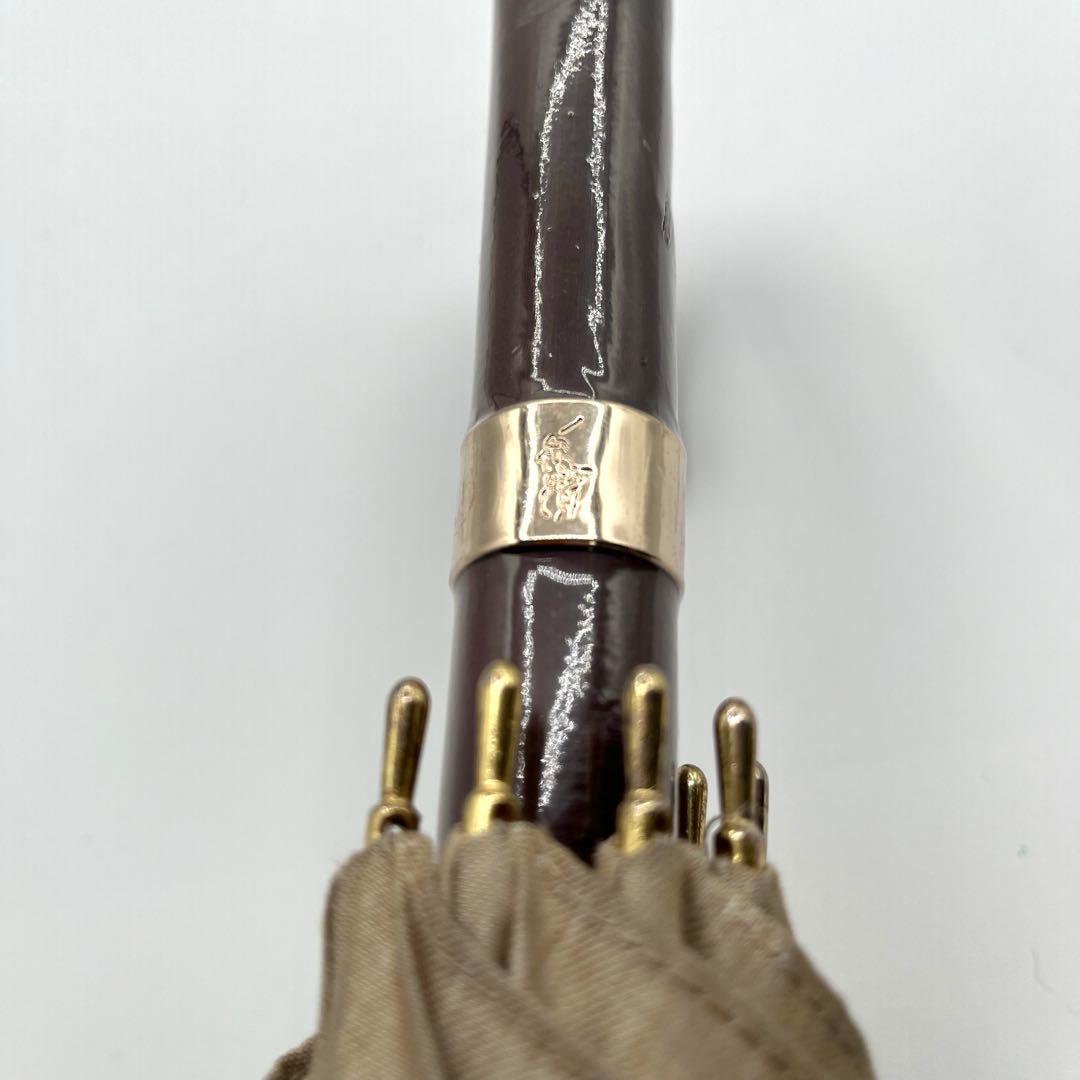 ✨美品✨【ラルフローレン】日傘　ブラウン　茶色　ロゴ　遮光