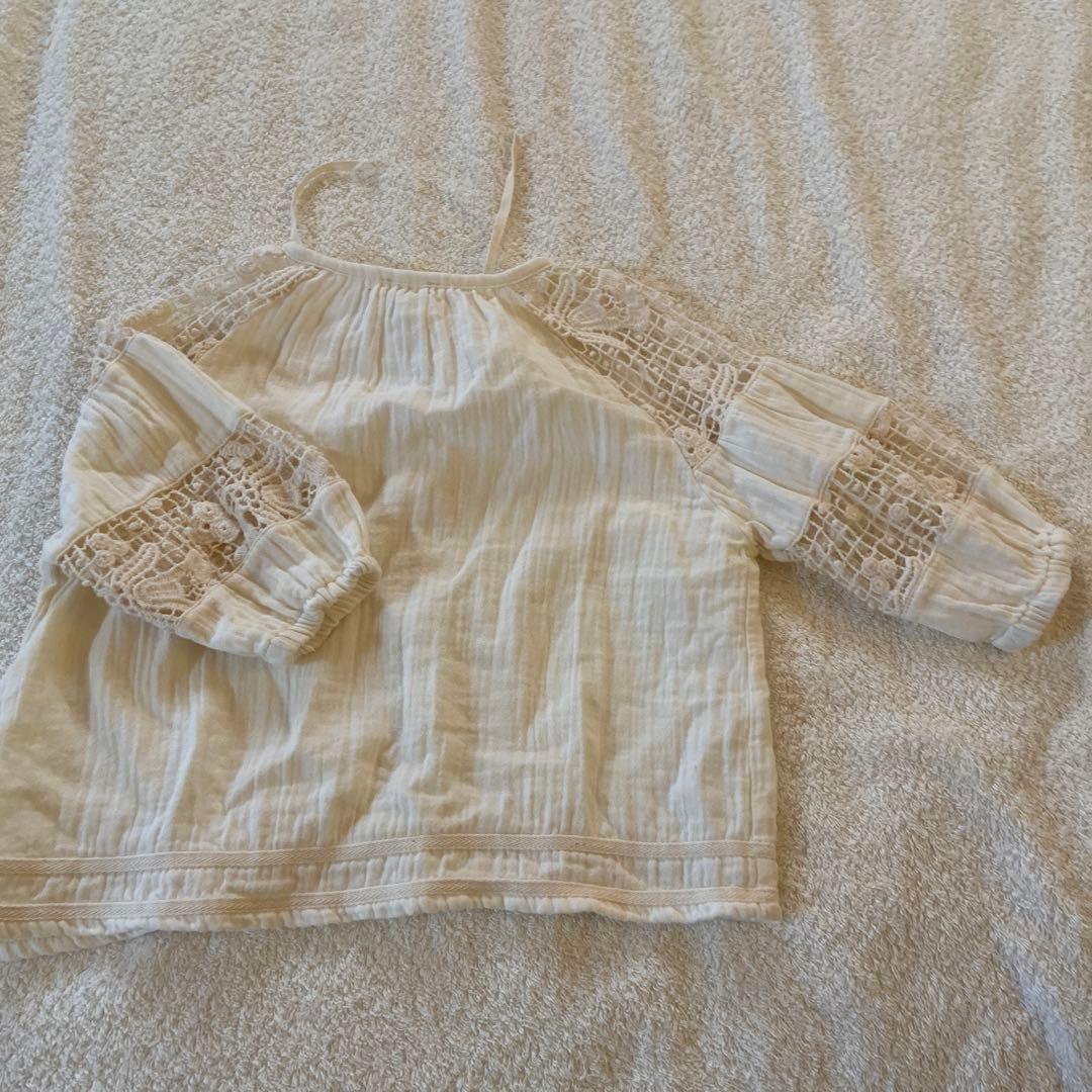 値下げ　美品　LiiLU コットン　ブラウス　2y