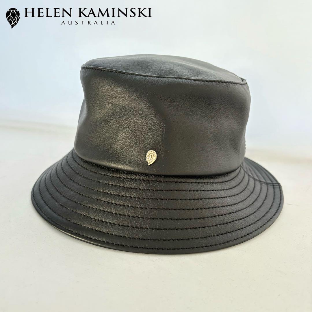 ヘレンカミンスキー 帽子 HELEN KAMINSKI バケットハット レザー