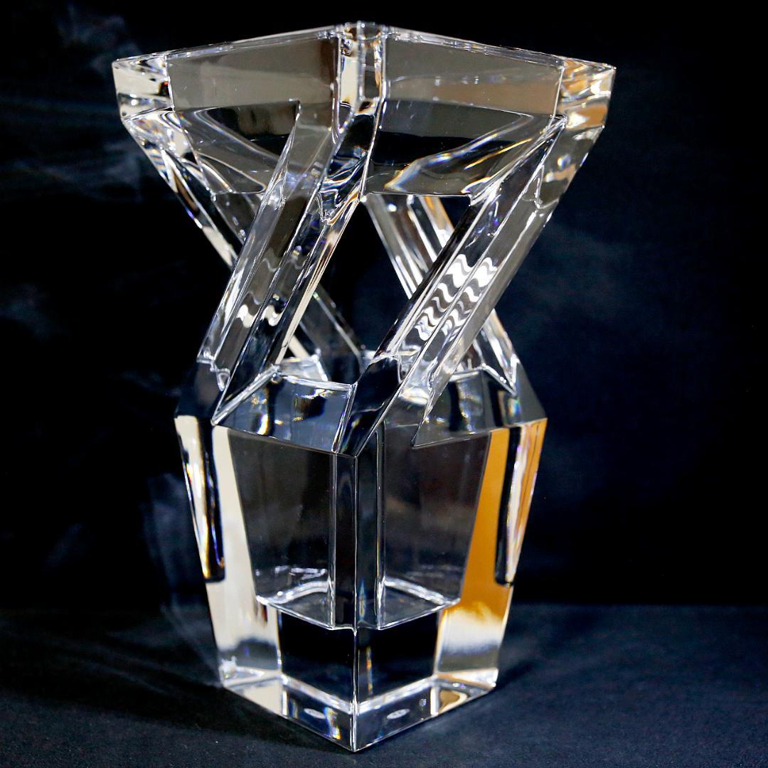 【極美品 送料込み】バカラ アーキテクチャー クリスタル フラワーベース 花瓶