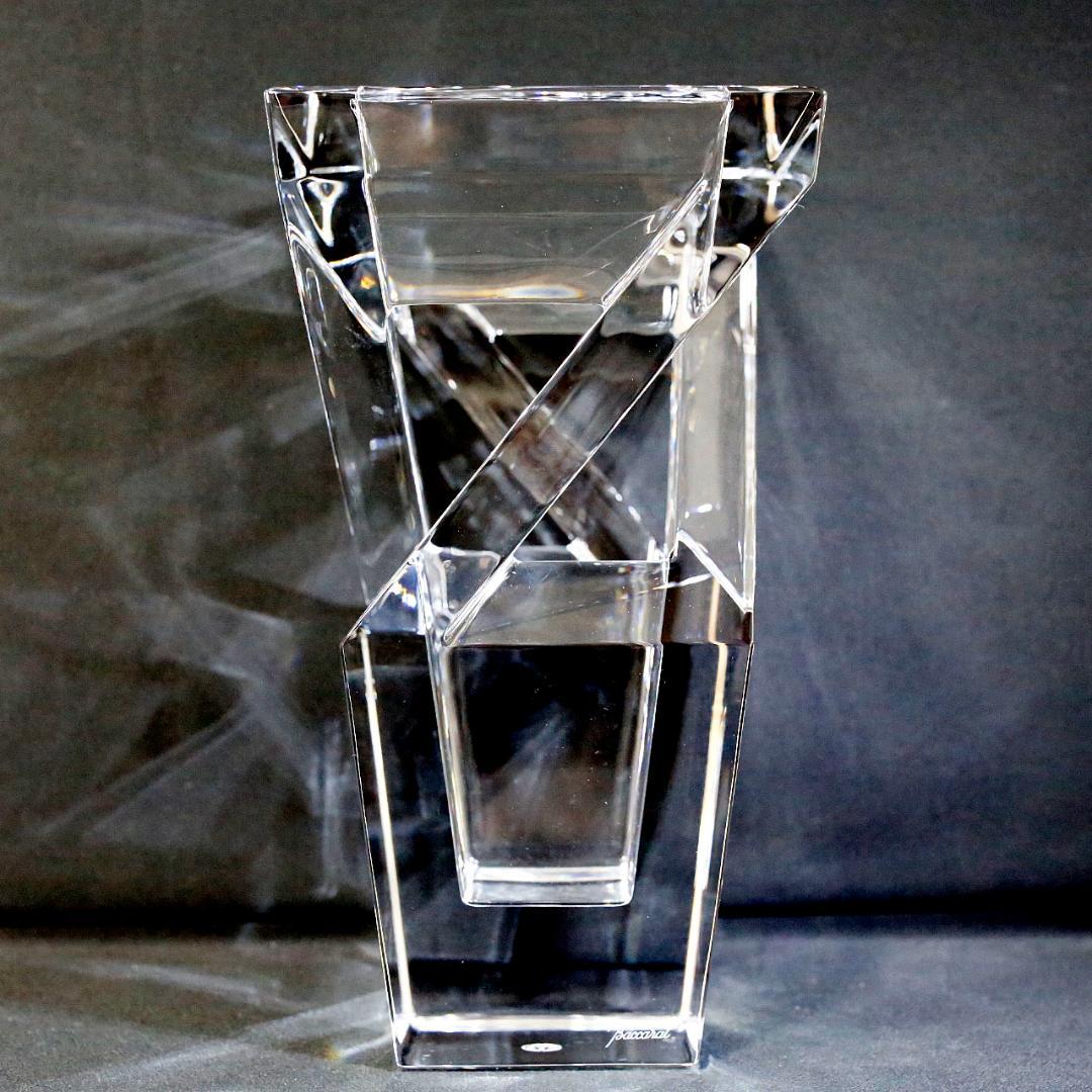 【極美品 送料込み】バカラ アーキテクチャー クリスタル フラワーベース 花瓶