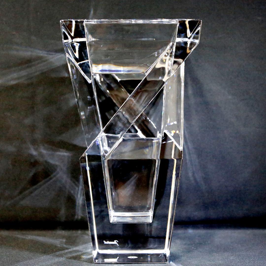 【極美品 送料込み】バカラ アーキテクチャー クリスタル フラワーベース 花瓶