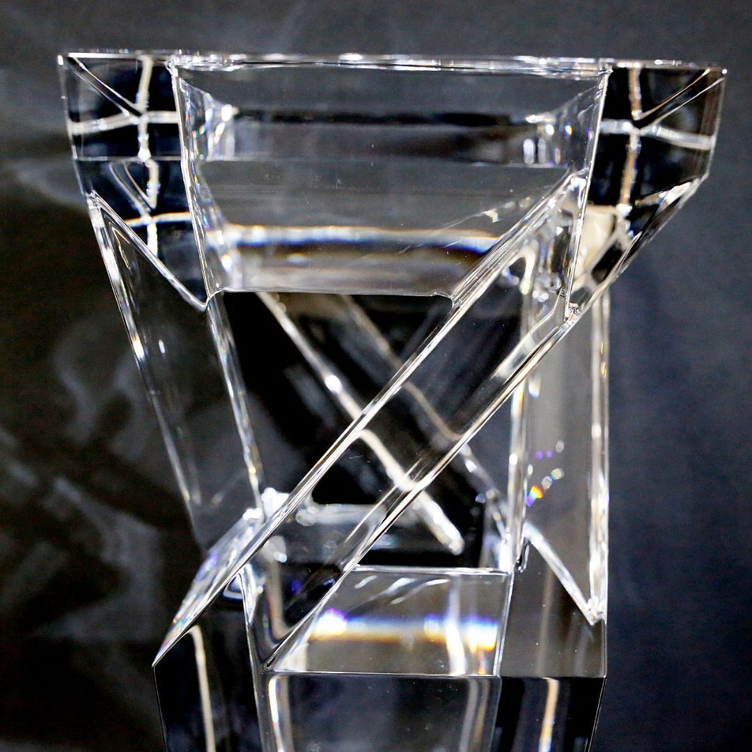 【極美品 送料込み】バカラ アーキテクチャー クリスタル フラワーベース 花瓶