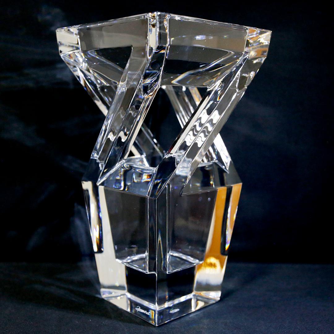 【極美品 送料込み】バカラ アーキテクチャー クリスタル フラワーベース 花瓶