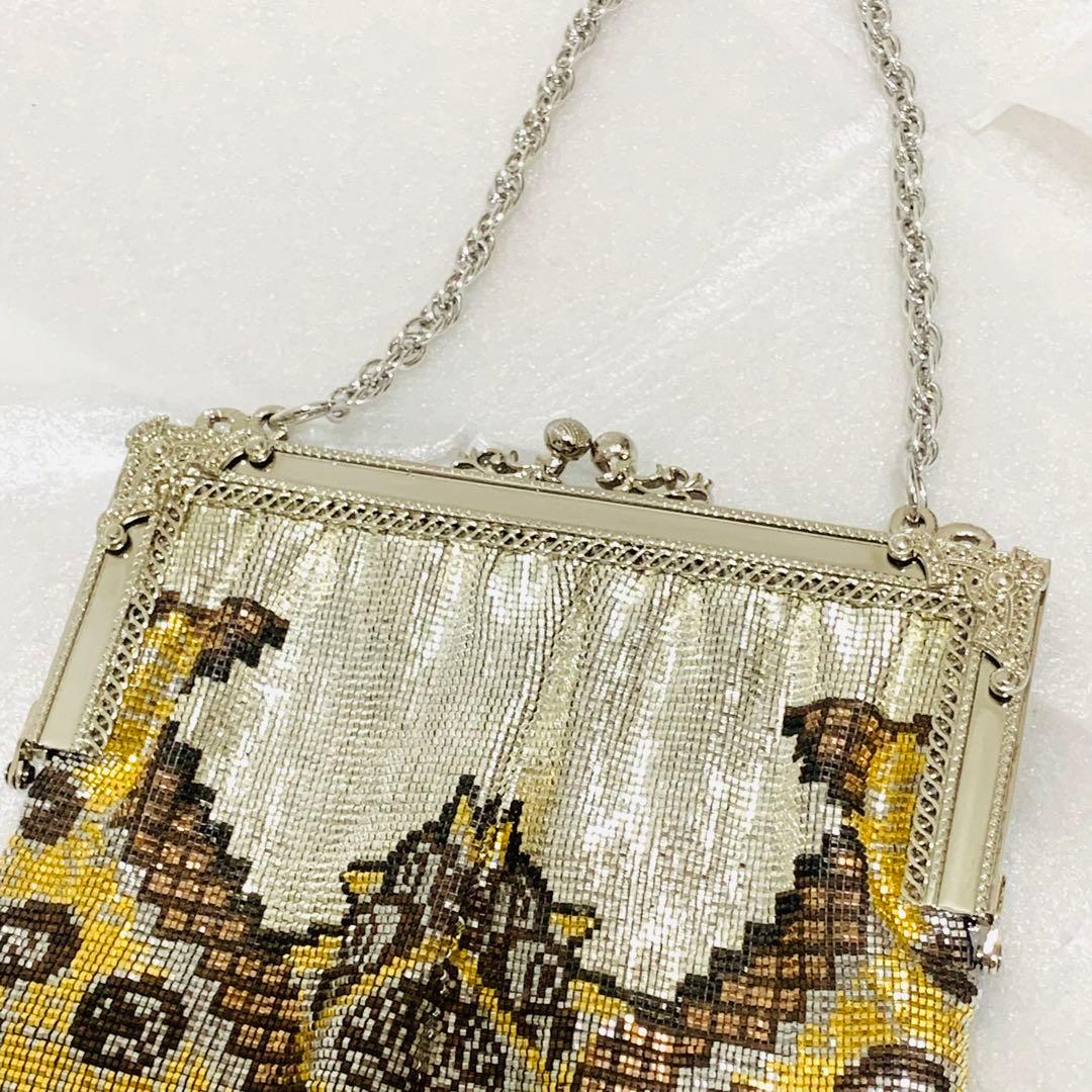 【超希少】Karat キャラット メタルビーズ バッグ チェーン 両面模様 総柄