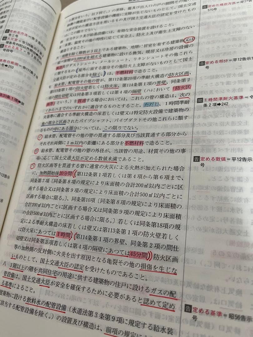 建築基準法関係法令集 2023年 1級建築士　線引済　日建　法令集　インデックス