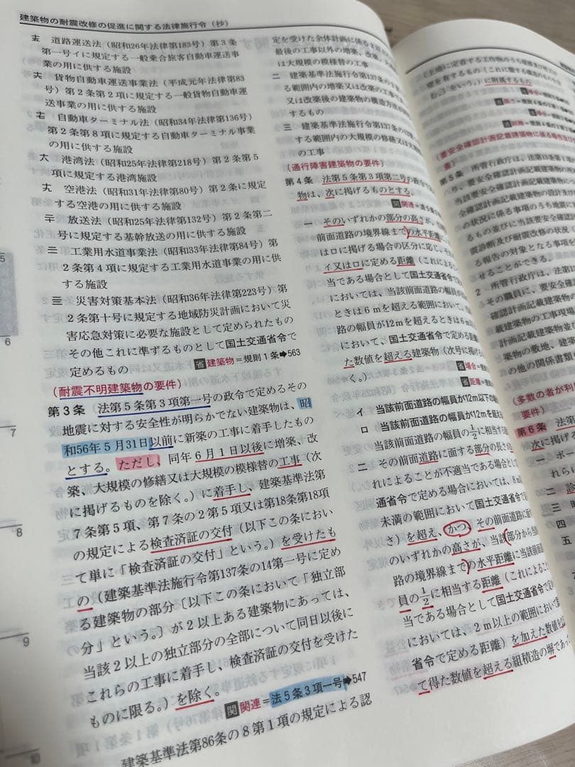 建築基準法関係法令集 2023年 1級建築士　線引済　日建　法令集　インデックス
