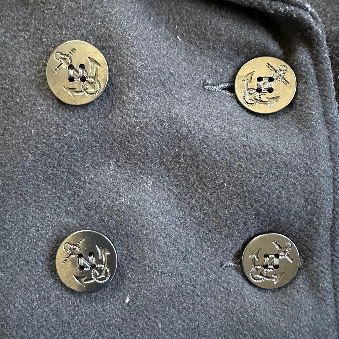 美品☆Schott ショット/U.S.740N/Pコート/USA製　ネイビー/L