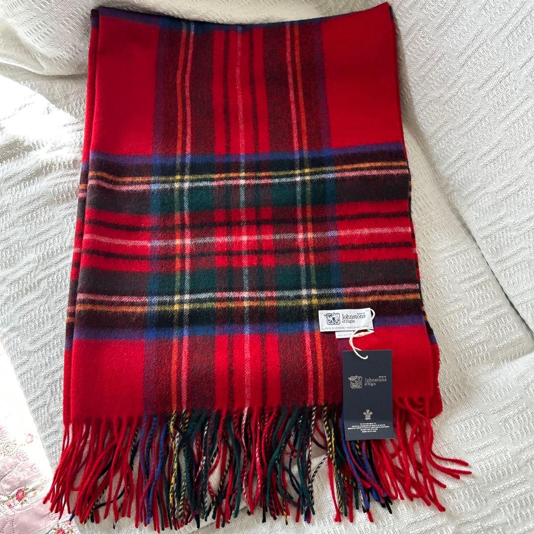 JOHNSTONS OF ELGIN ジョンストンズ 大判カシミヤ マフラー