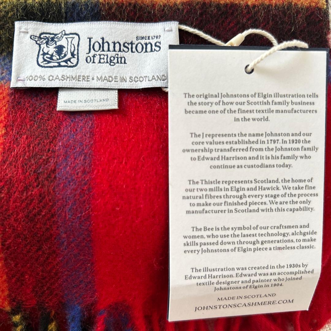 JOHNSTONS OF ELGIN ジョンストンズ 大判カシミヤ マフラー