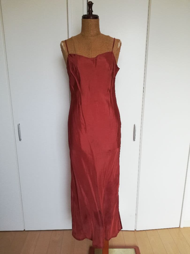 SALE 美品REKISAMI オレンジ　ロングワンピース　結婚式　パーティー