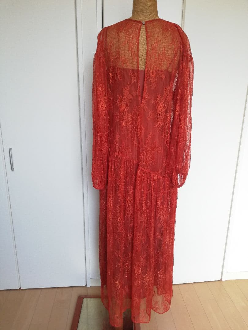 SALE 美品REKISAMI オレンジ　ロングワンピース　結婚式　パーティー