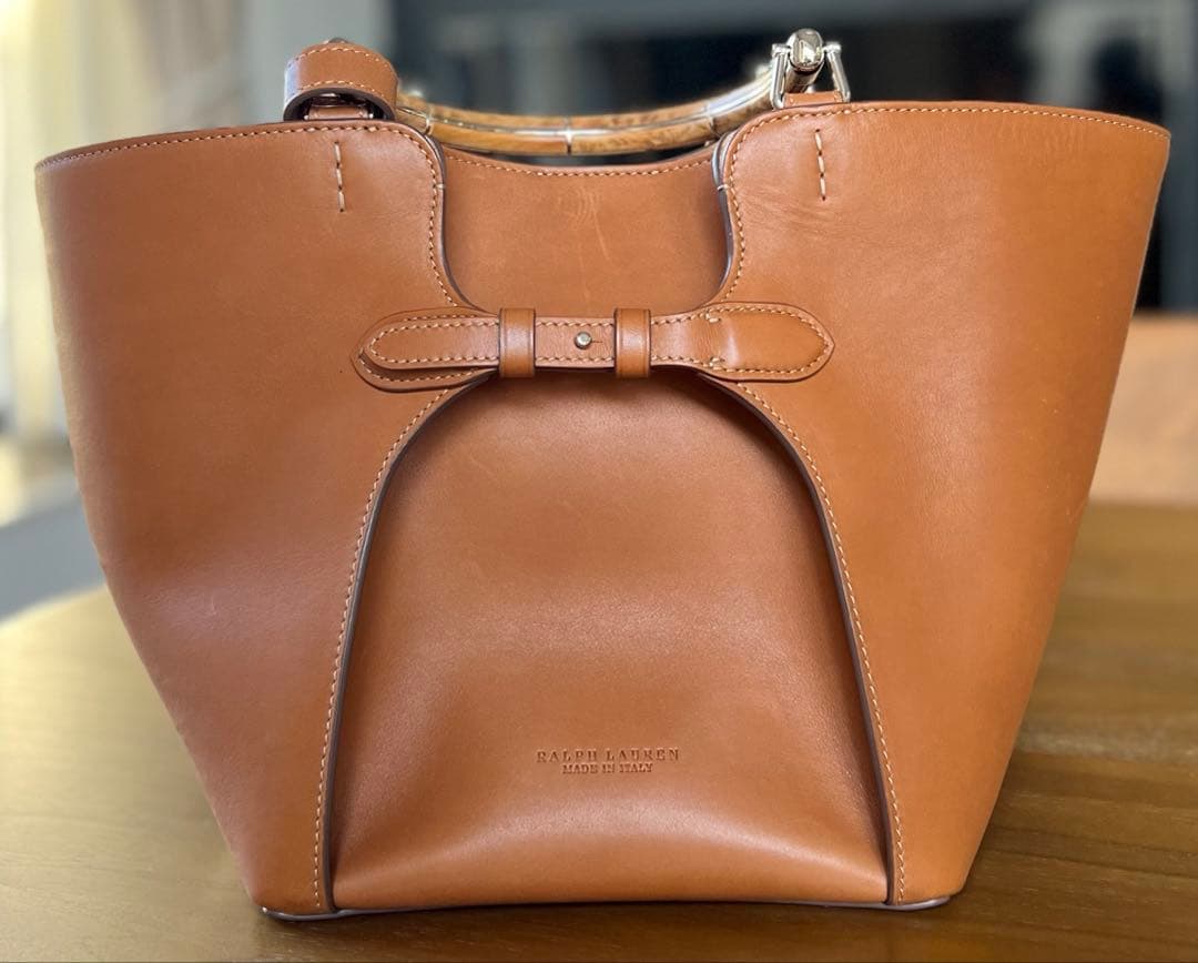 ぱ*だ様 Ralph Lauren【The Ralph カーフスキン トート】