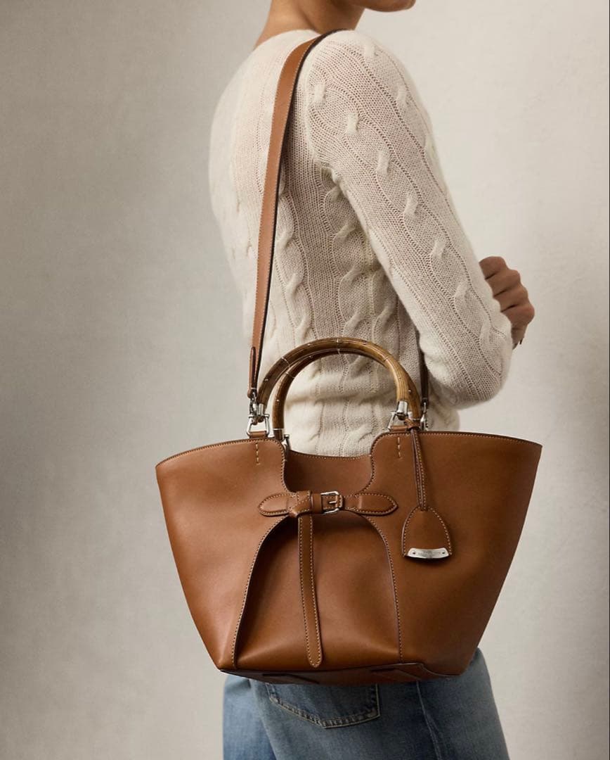 ぱ*だ様 Ralph Lauren【The Ralph カーフスキン トート】