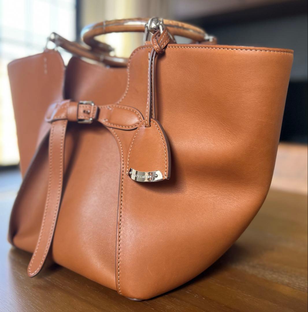 ぱ*だ様 Ralph Lauren【The Ralph カーフスキン トート】