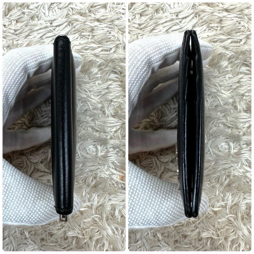 【美品】サンローラン マネークリップ ブラック YSL シルバーロゴ メンズ