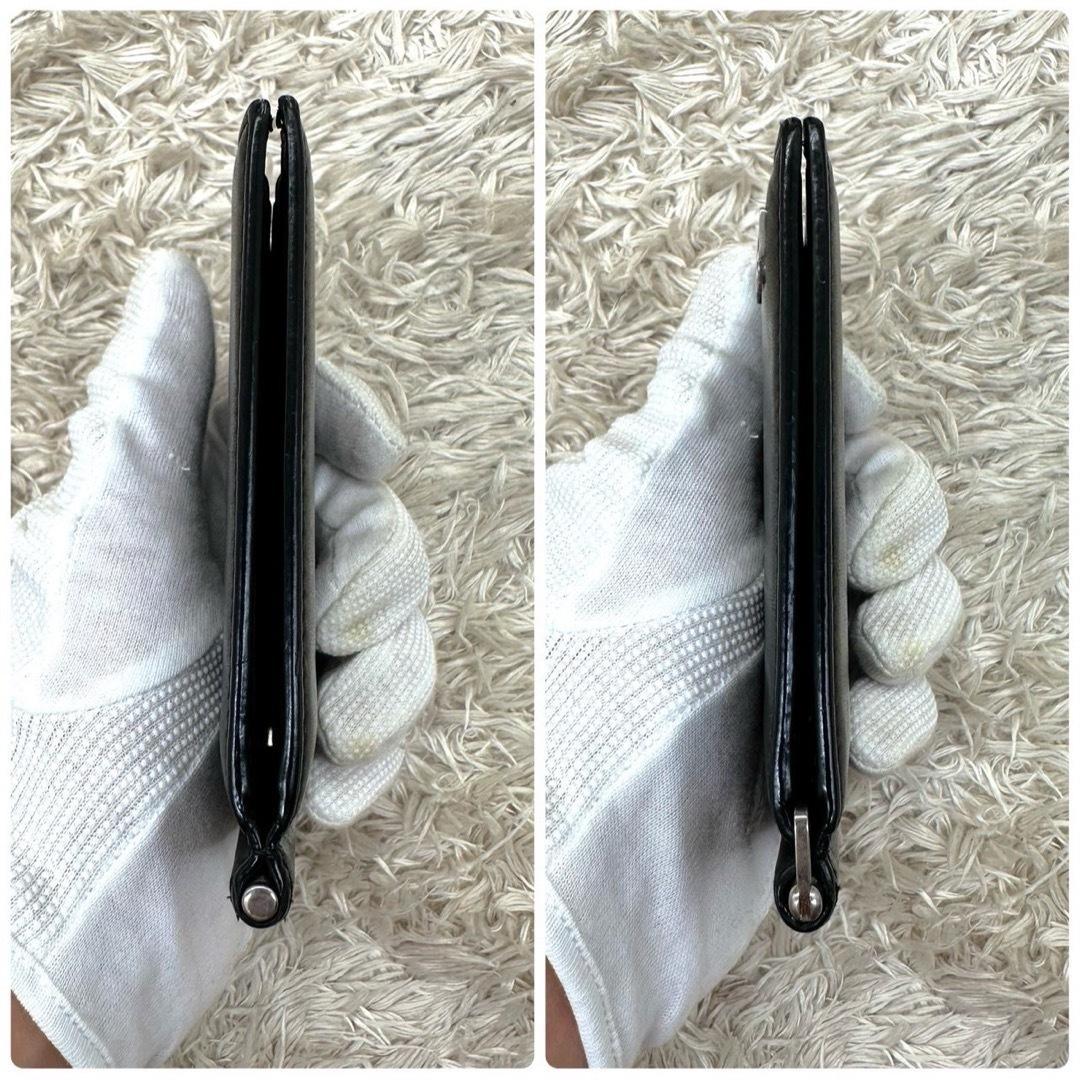 【美品】サンローラン マネークリップ ブラック YSL シルバーロゴ メンズ