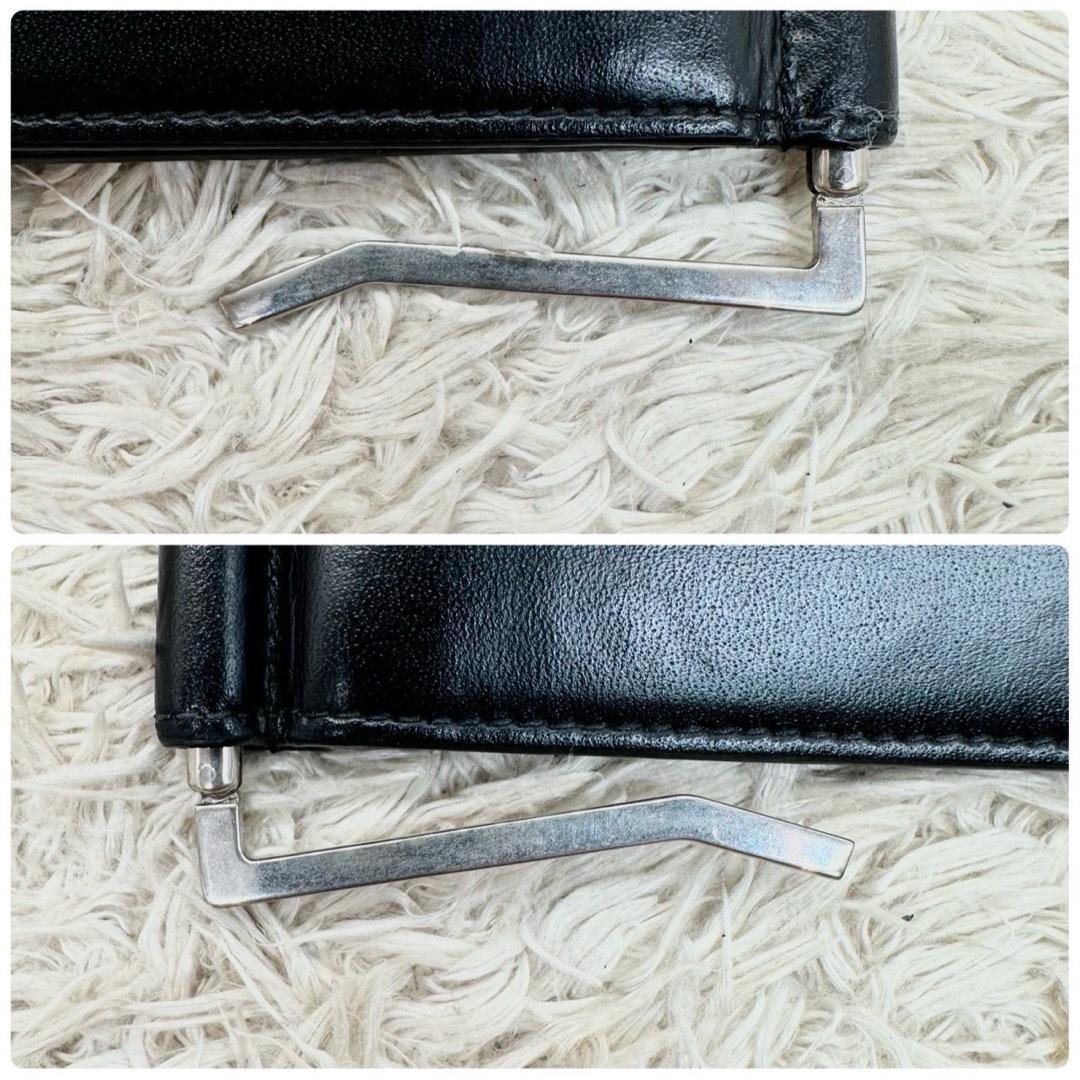 【美品】サンローラン マネークリップ ブラック YSL シルバーロゴ メンズ