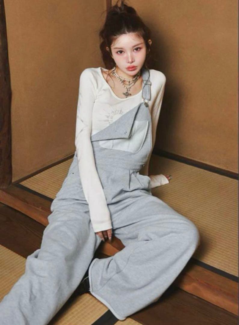 Darich ダーリッチ スウェットワイドサロペット(FREE)