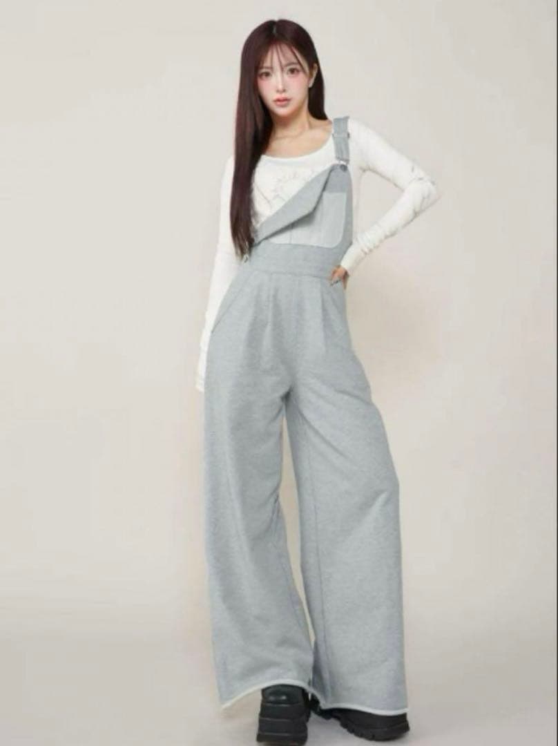 Darich ダーリッチ スウェットワイドサロペット(FREE)