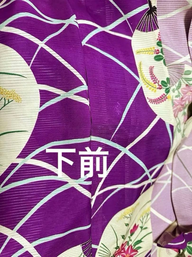 最終価格　アンティーク着物　夏着物　絽　うちわ