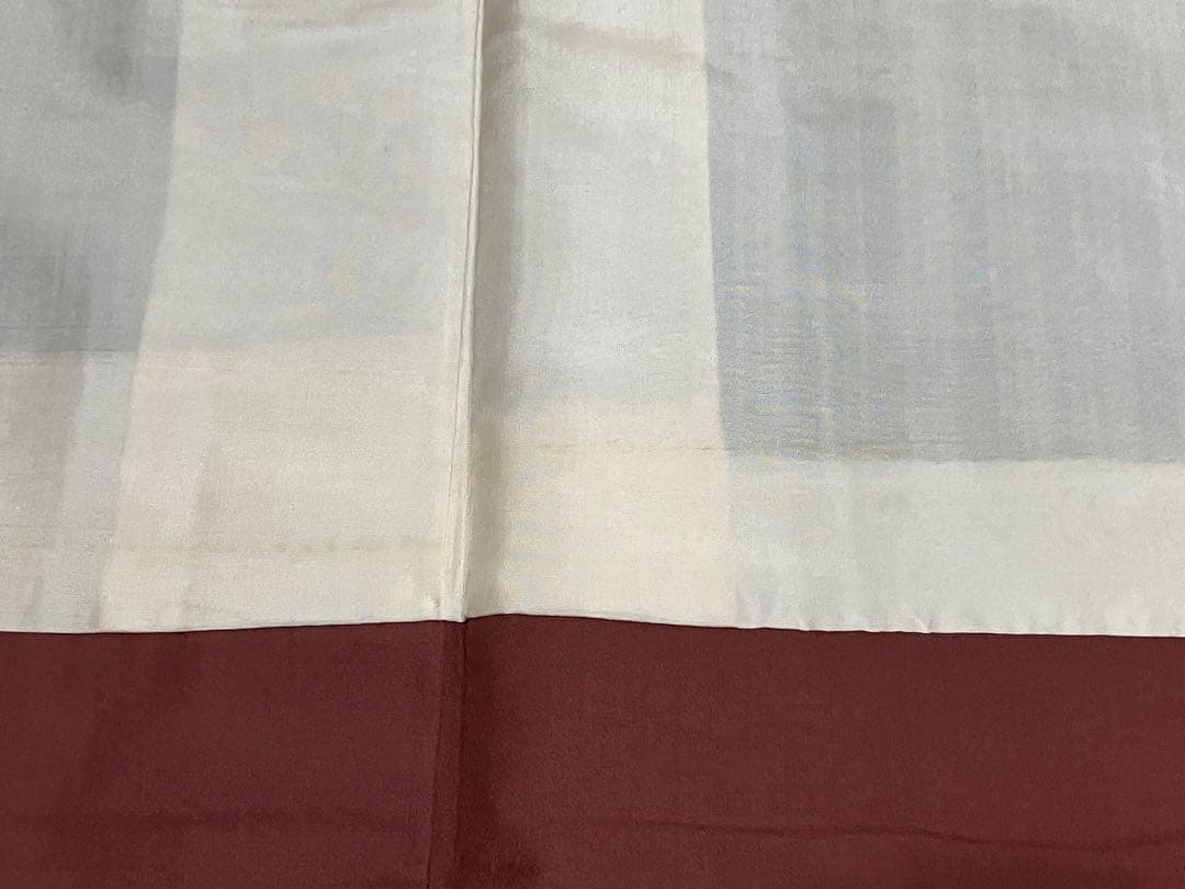 浦野理一 経節紬 小紋 正絹 縦縞 間道 イ6273