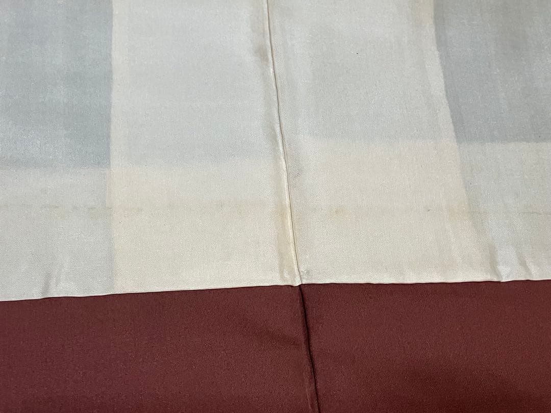 浦野理一 経節紬 小紋 正絹 縦縞 間道 イ6273