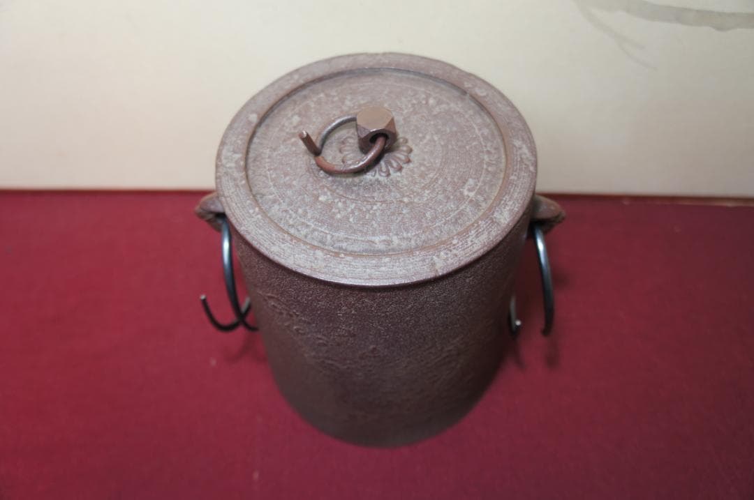 専用☆ 国宝 敬典作 雲竜釜 雲龍釜 皆口筒釜 釜鐶 桐箱 紙箱 送料込み