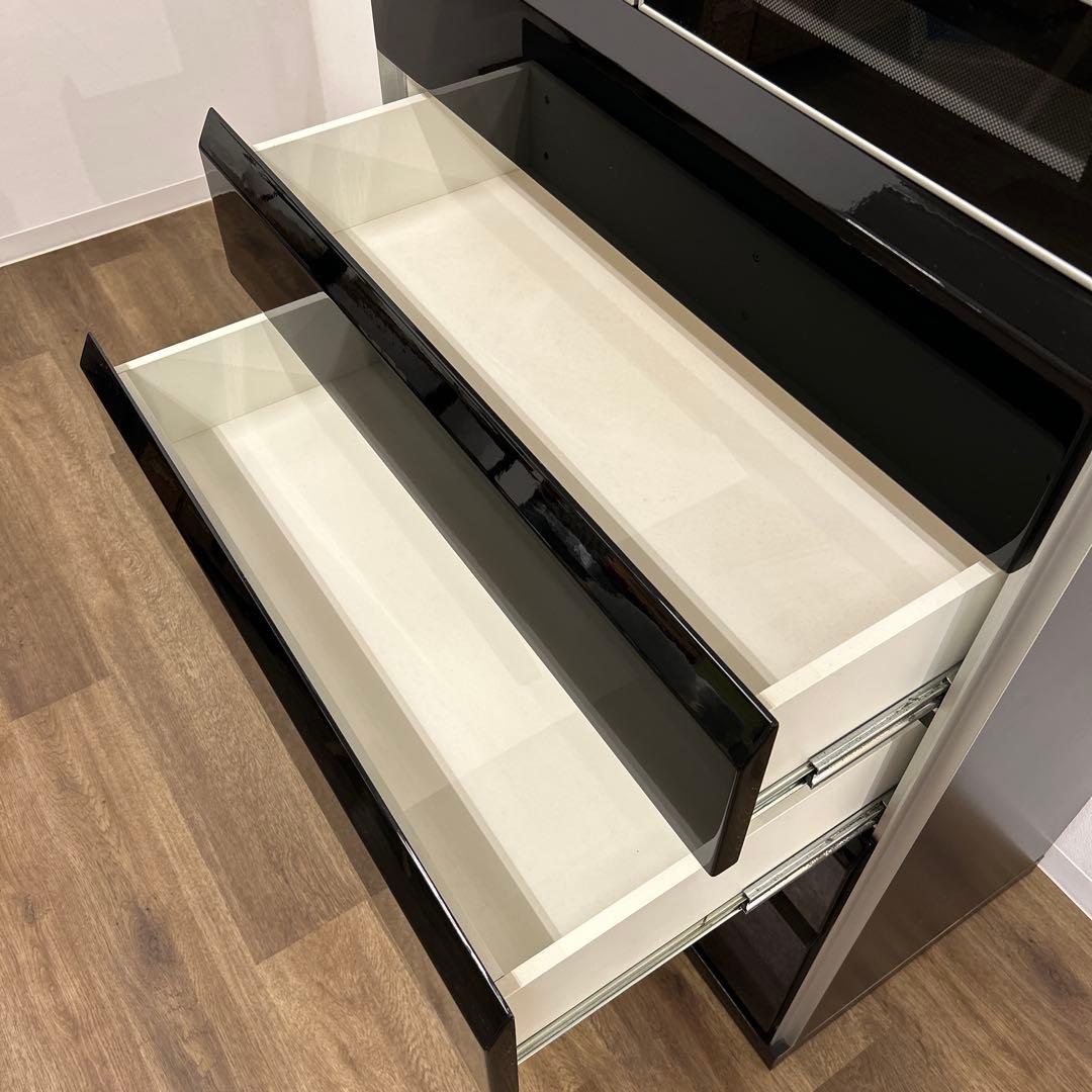 アウトレット品★黒いハイチェスト タンス 箪笥 整理タンス 開梱設置配送付