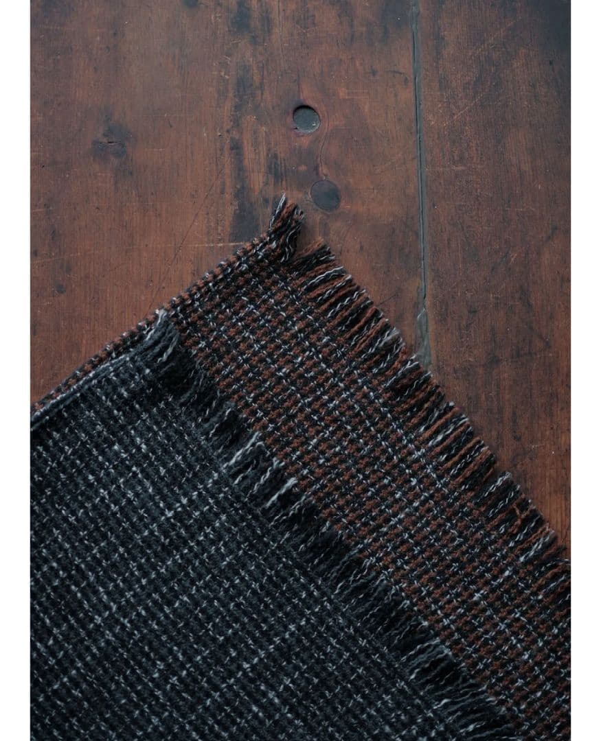ziiin 稀少品 ホームスパン ウールツイードマフラー