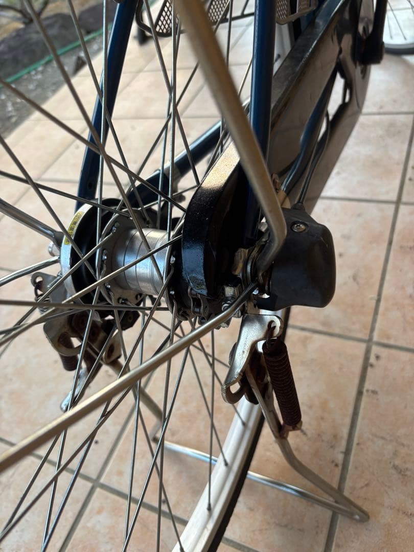 アサヒ購入シティサイクル 26インチ 内装2段変速 前後カゴ付き 自転車