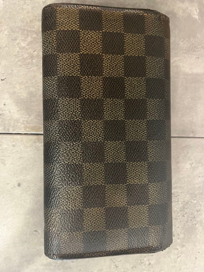 超美品ダミエ　ブラウンレザー長財布