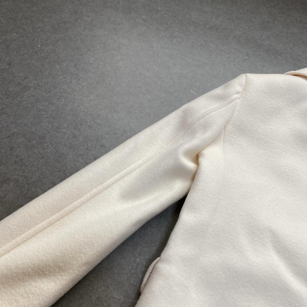 美品✨allureville ショートビーバーオフィサーコート オフホワイト2