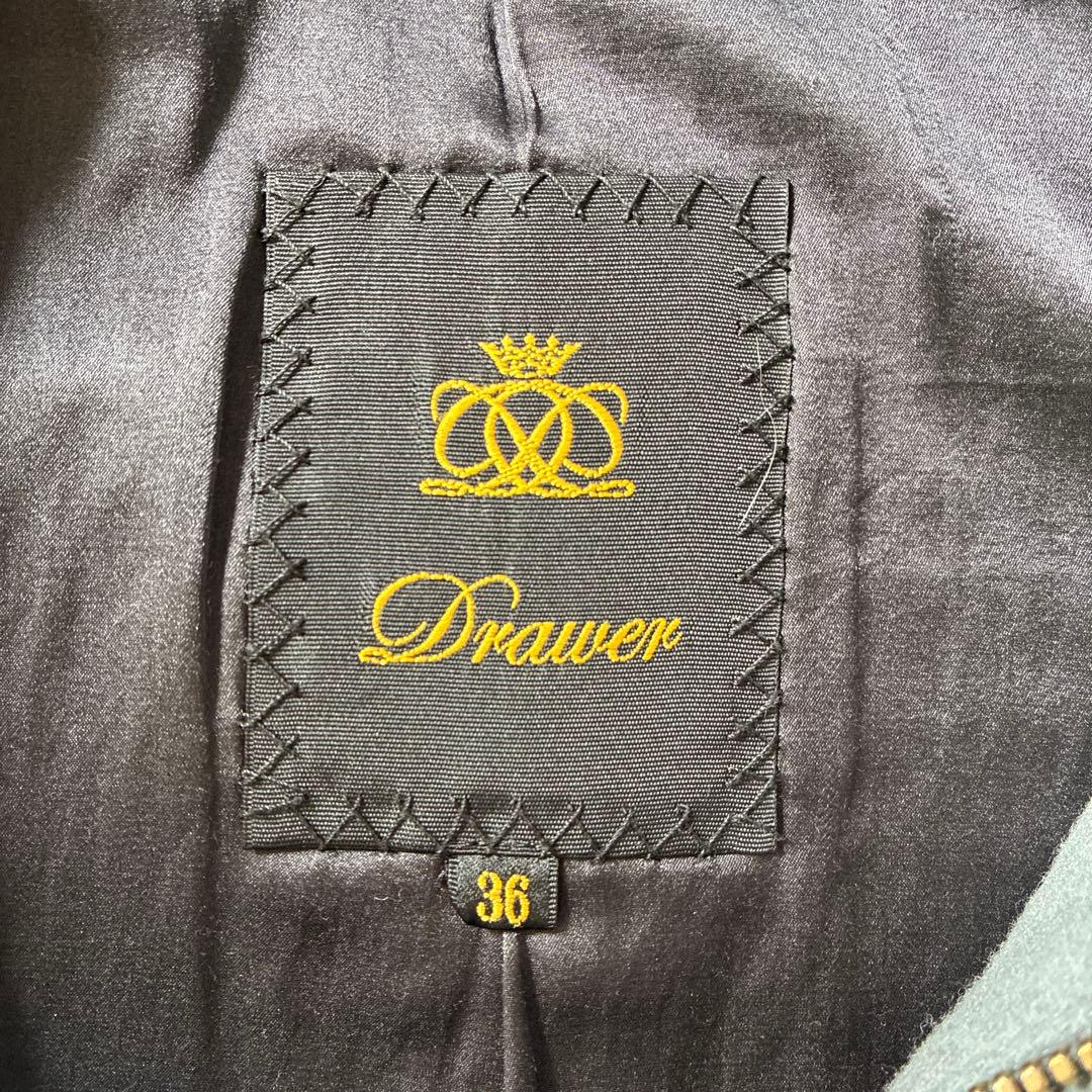 新春特価☆ドゥロワー ケヌキフードコート フォックスファーポケット ウール36