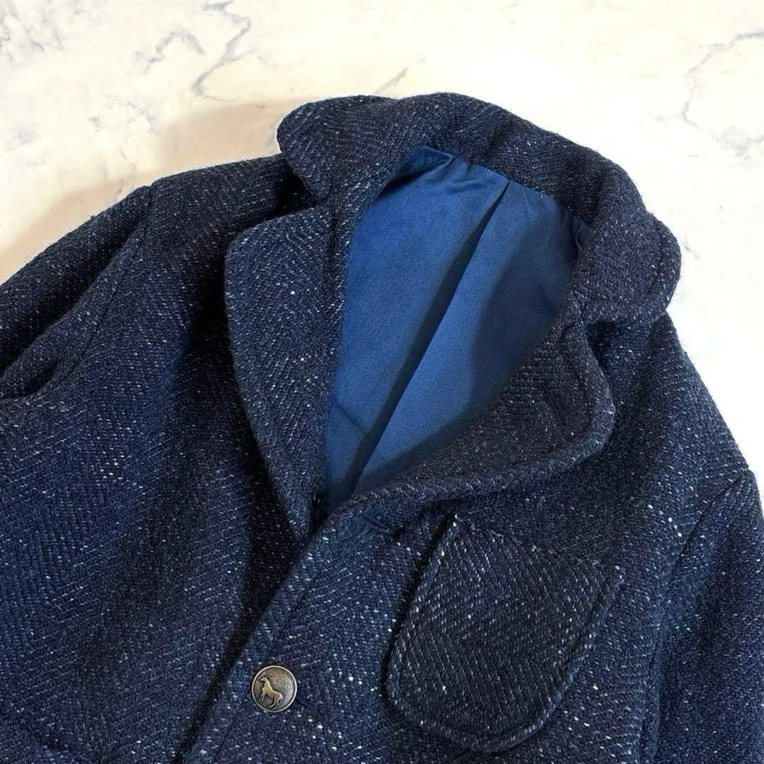 45R インディゴ染め ツイードメルトンのジャケット