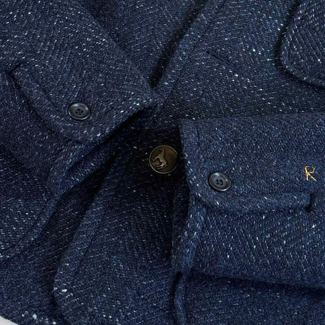 45R インディゴ染め ツイードメルトンのジャケット