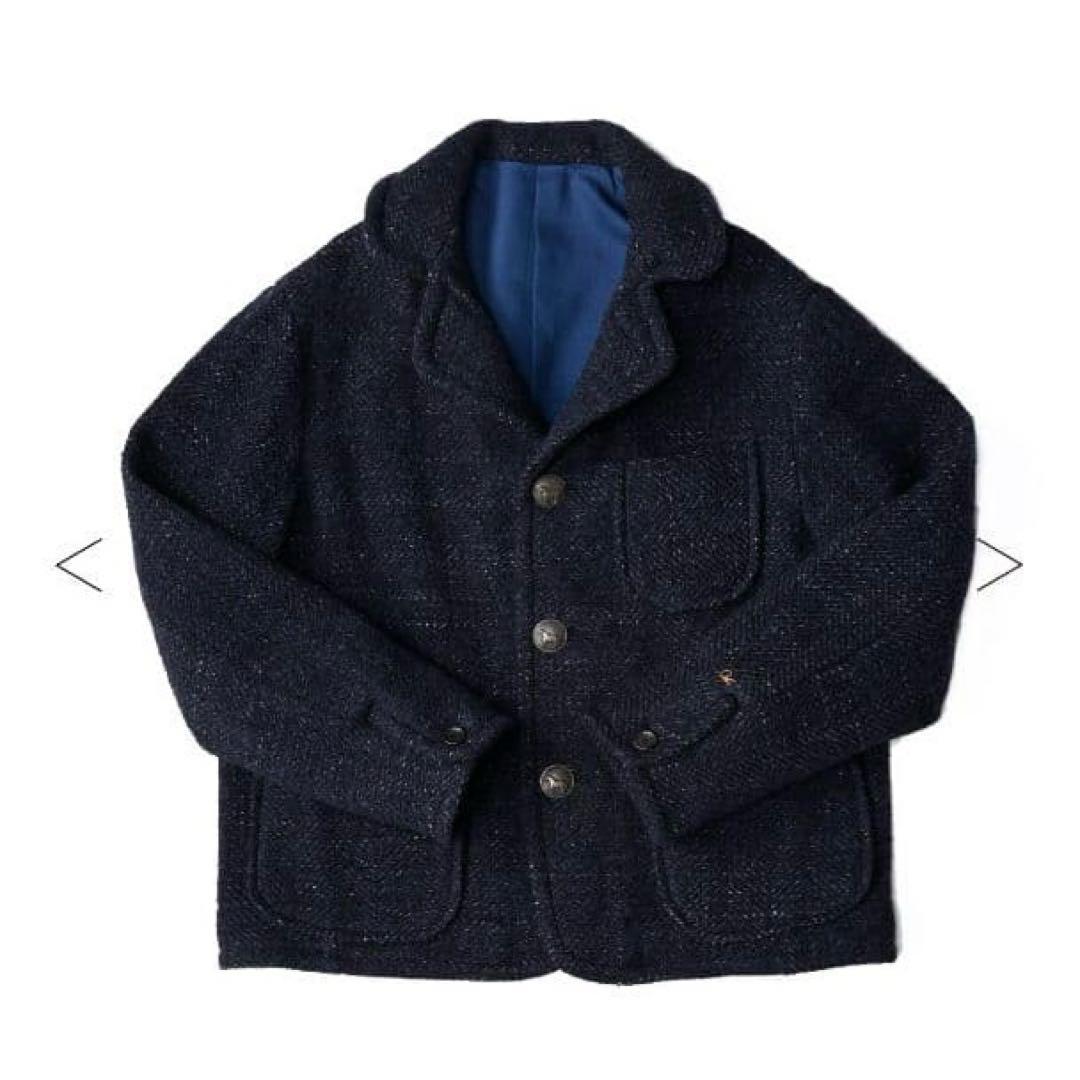 45R インディゴ染め ツイードメルトンのジャケット