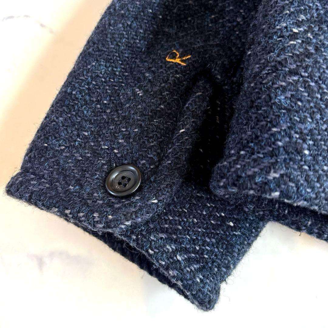 45R インディゴ染め ツイードメルトンのジャケット