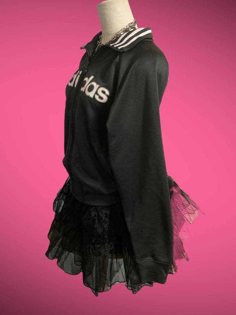 レアカラー3本線 adidasラメトラックジャケットy2kフェアリーグランジ古着