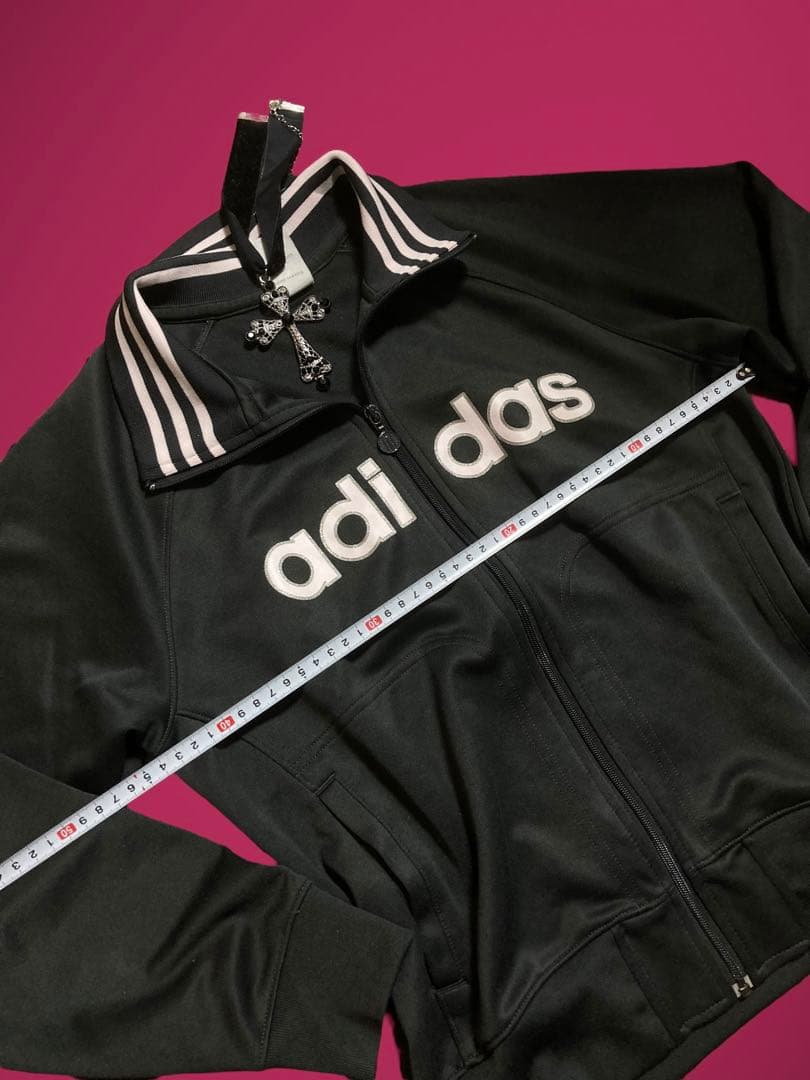 レアカラー3本線 adidasラメトラックジャケットy2kフェアリーグランジ古着