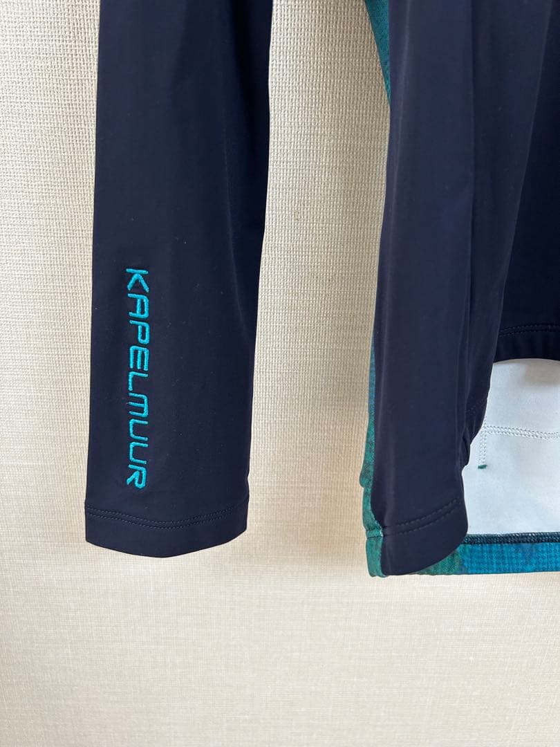 カペルミュール 長袖フルジップジャージ ウォームジャージ ネイビー　チェック M