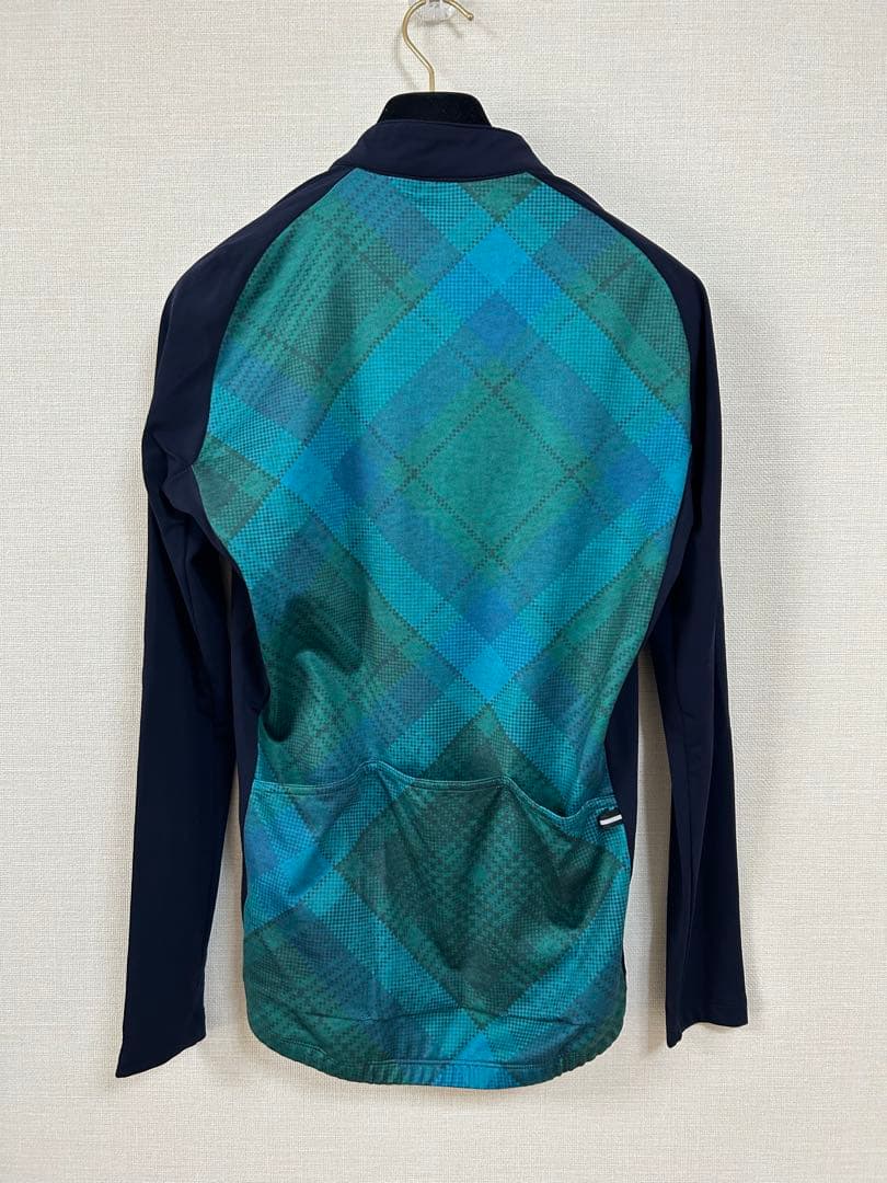 カペルミュール 長袖フルジップジャージ ウォームジャージ ネイビー　チェック M