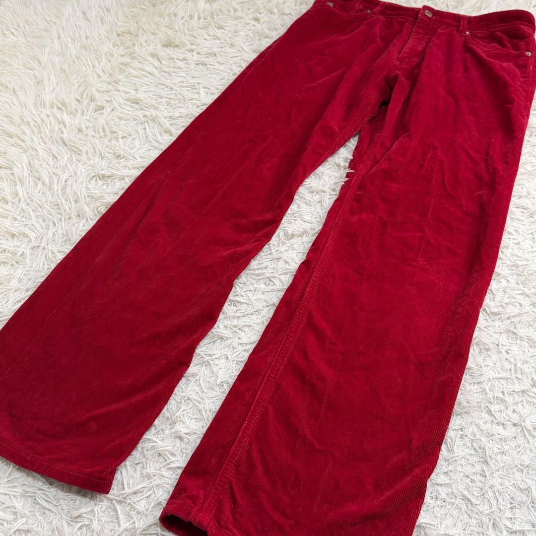 16082✨美品✨ルイヴィトン コーディロイパンツ　赤 レッド 40