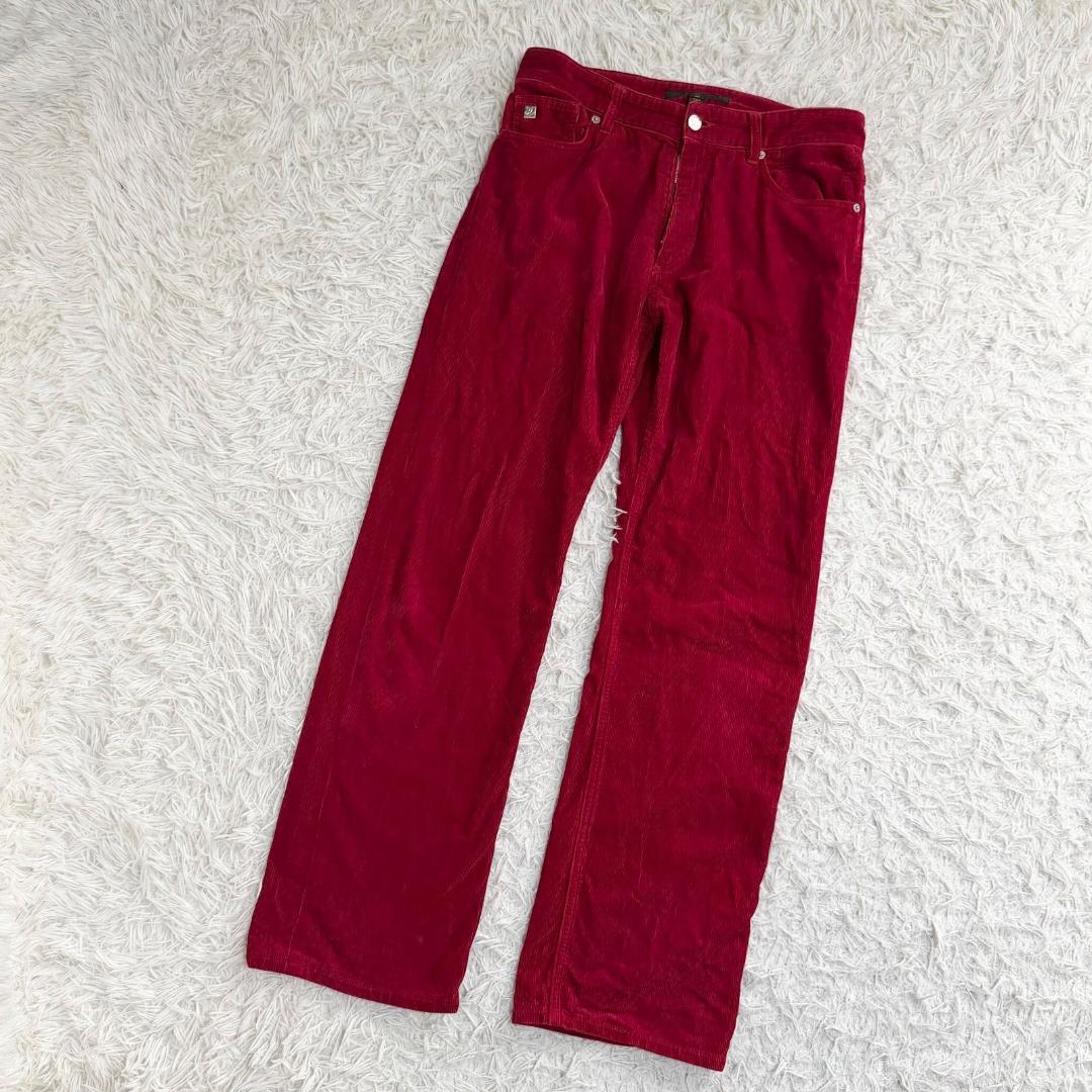 16082✨美品✨ルイヴィトン コーディロイパンツ　赤 レッド 40