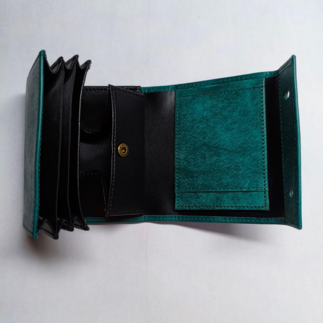 エムピウ ミッレフォッリエ 同型 二つ折り財布 m+ type　ブルー