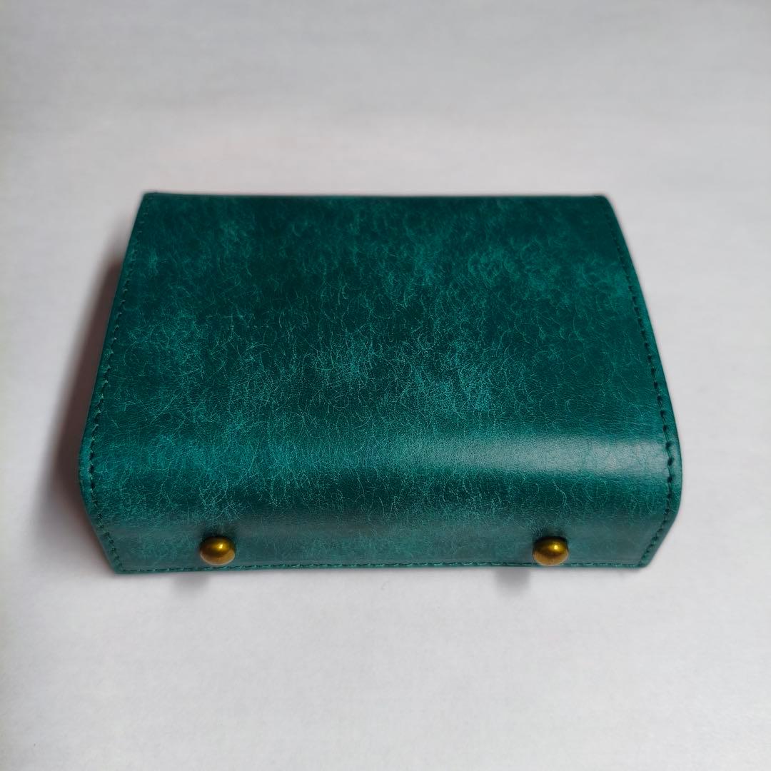 エムピウ ミッレフォッリエ 同型 二つ折り財布 m+ type　ブルー