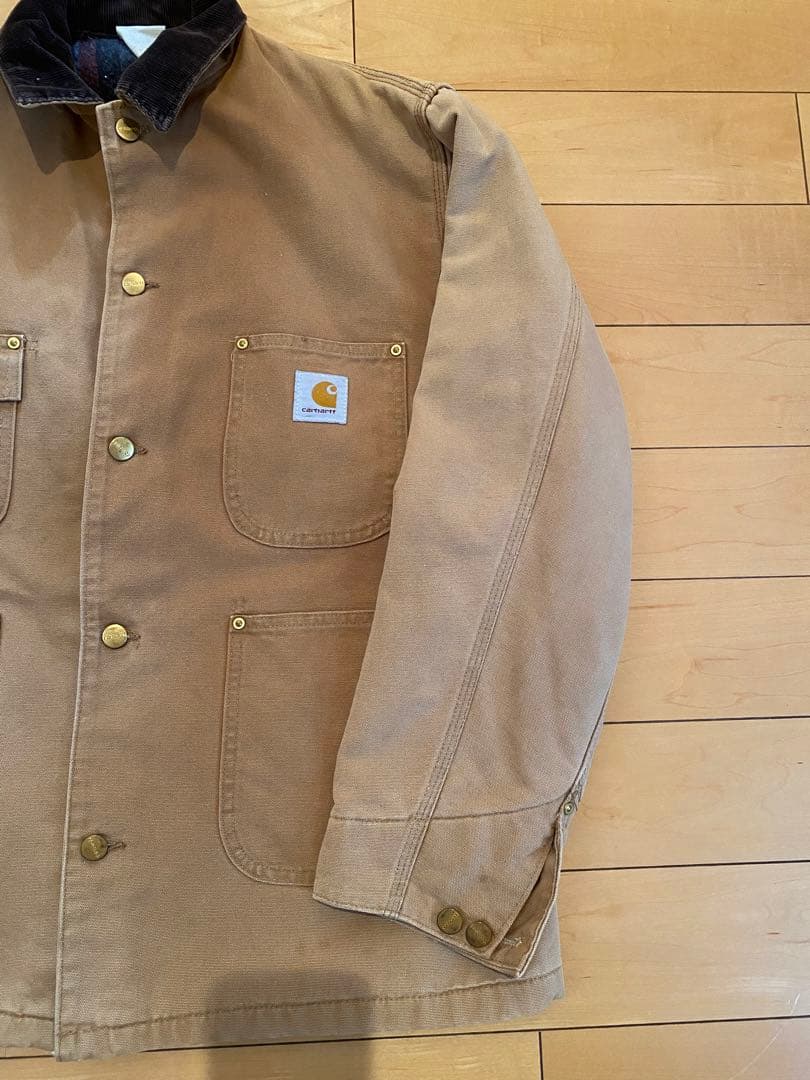Carhartt ベージュ カバーオール　ミシガンチョアコート　USA製　90s