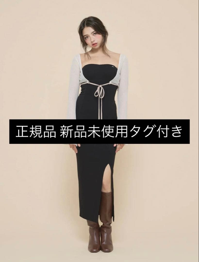 ワンピース Lona ribbon long dress andmary