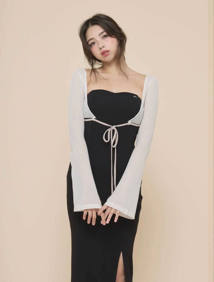 ワンピース Lona ribbon long dress andmary